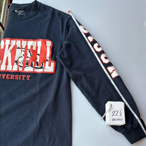 Bucknell Bison Navy Long Sleeve Tee - Medium - Picture 8 of 8